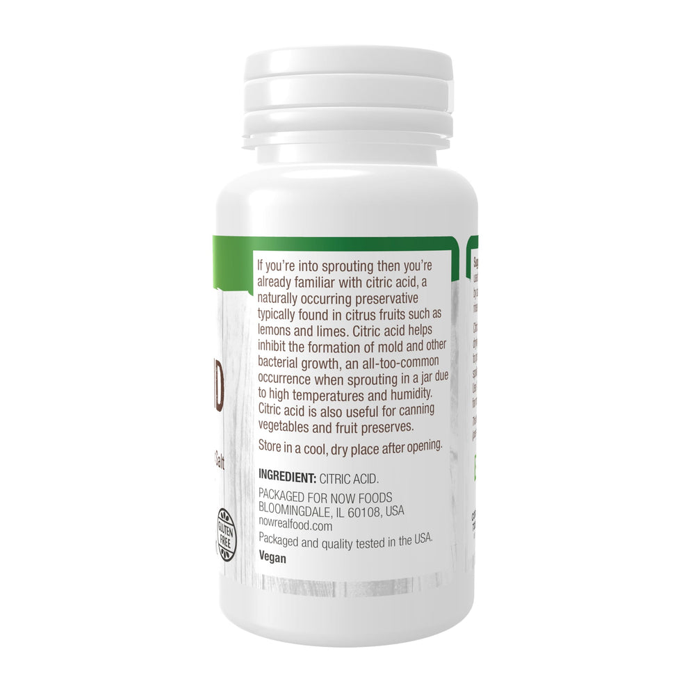 NOW Foods Citric Acid salt substitute; suitable for canning and flavoring