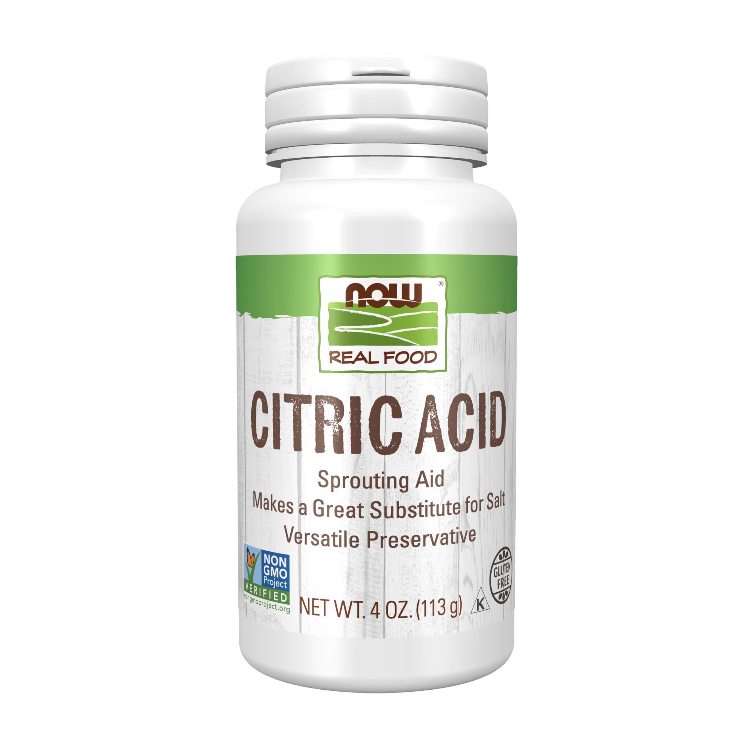 NOW Foods Citric Acid sprouting jar; natural preservative supports safe sprouting