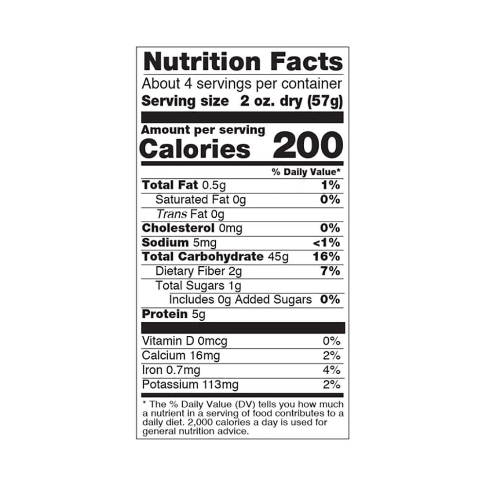 NOW Foods organic multigrain cauliflower rotini ingredients close-up, showcasing simple, wholesome base ingredients.