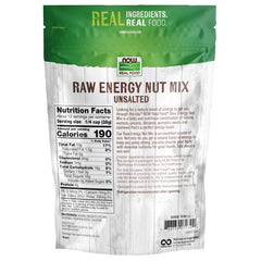 NOW Foods Raw Energy Nut Mix with walnuts, crunchy texture for steady energy between meals
