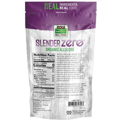 NOW Foods Slender Zero baking sugar substitute in a bowl for recipes.