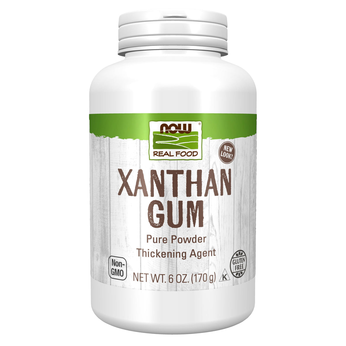 NOW Foods Xanthan Gum pure powder in a jar for smooth, stable sauces.