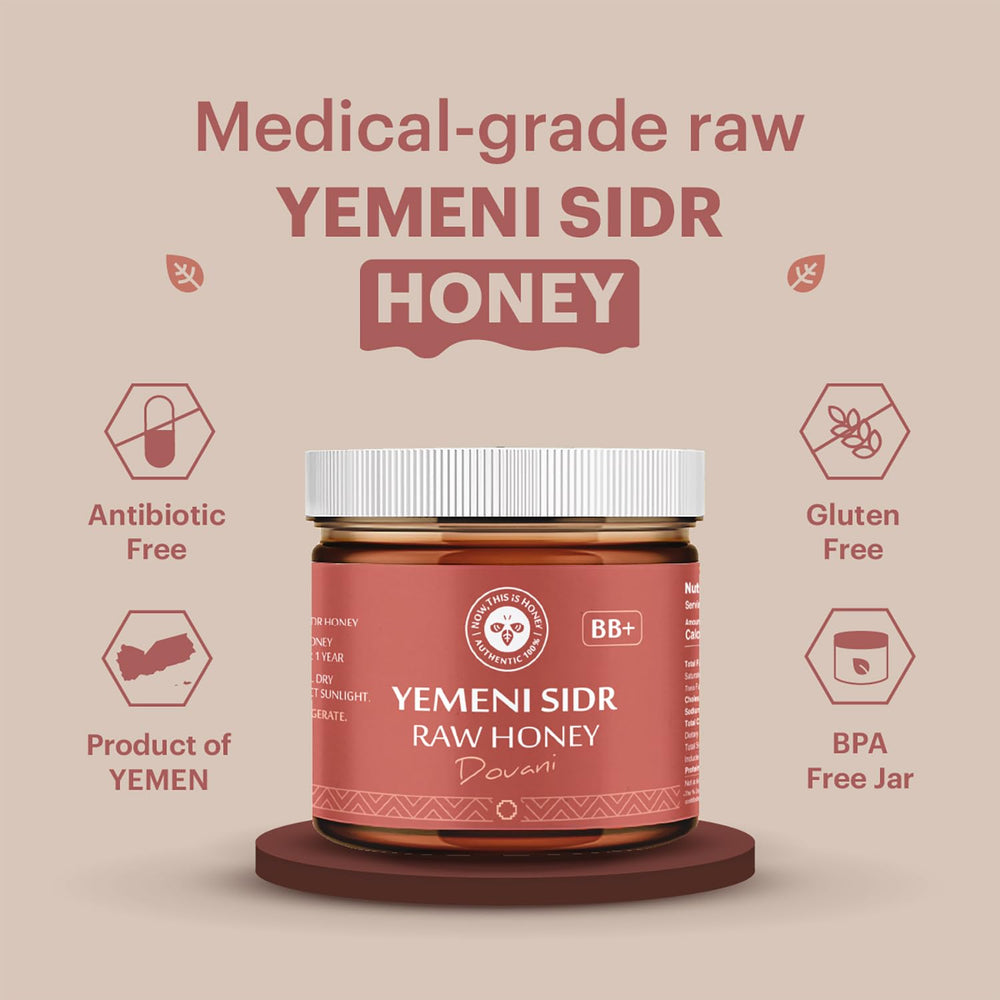 Now This Is Honey Hadhrami Sidr label highlights authentic monofloral origin.