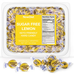 NOWDIET sugar-free lemon drops, individually wrapped for fresh on-the-go snacking.