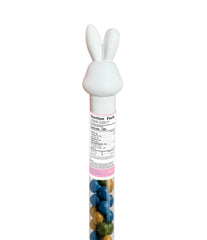 Nowhey crisp candy shell texture highlights chocolate candy bite and Easter snacking.