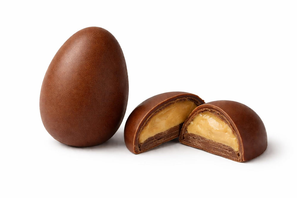 No Whey! Foods smooth dairy-free chocolate shell complements PeaNOT filling.