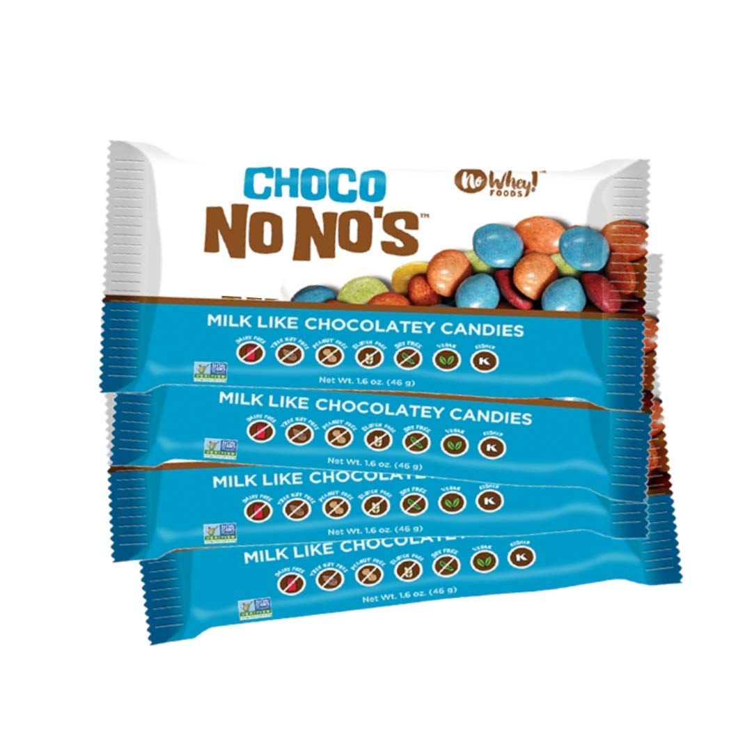 No Whey Foods Choco No No's four-pack front view, allergen-free snack