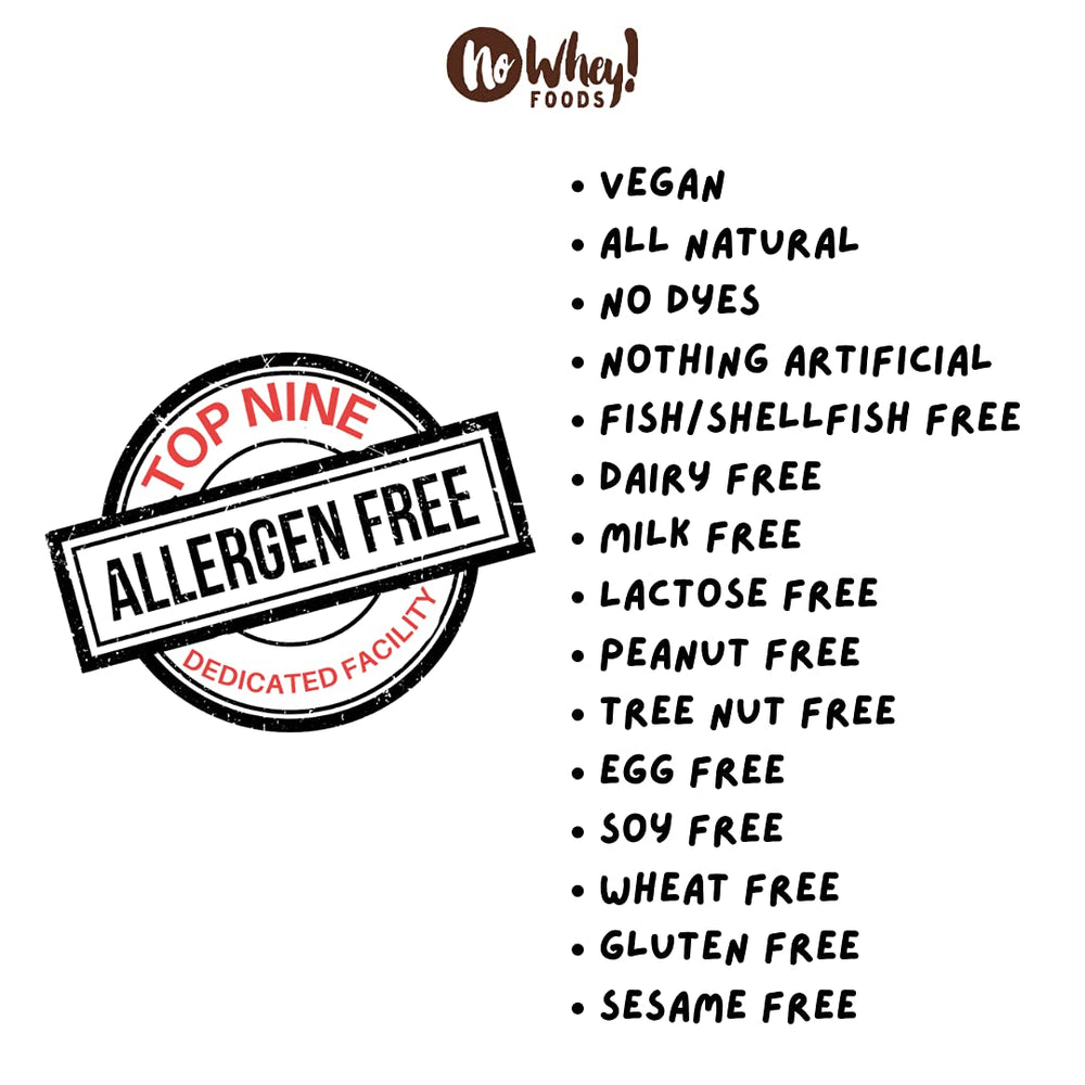 No Whey! Foods gluten-free label on package signals allergy-friendly choice