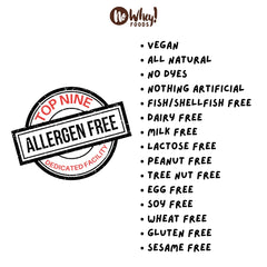 No Whey! Foods gluten-free label on package signals allergy-friendly choice