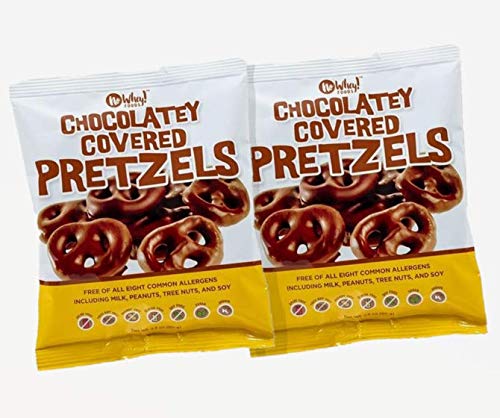 No Whey! Foods vegan chocolatey pretzels close-up highlighting crisp texture for snacking