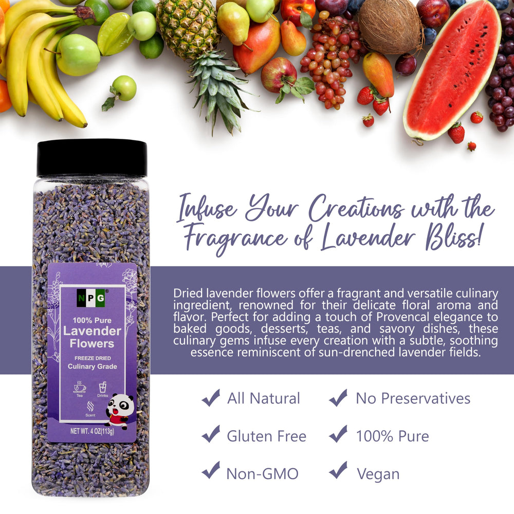 NPG freeze-drying locks color and essential oils for long-lasting freshness.