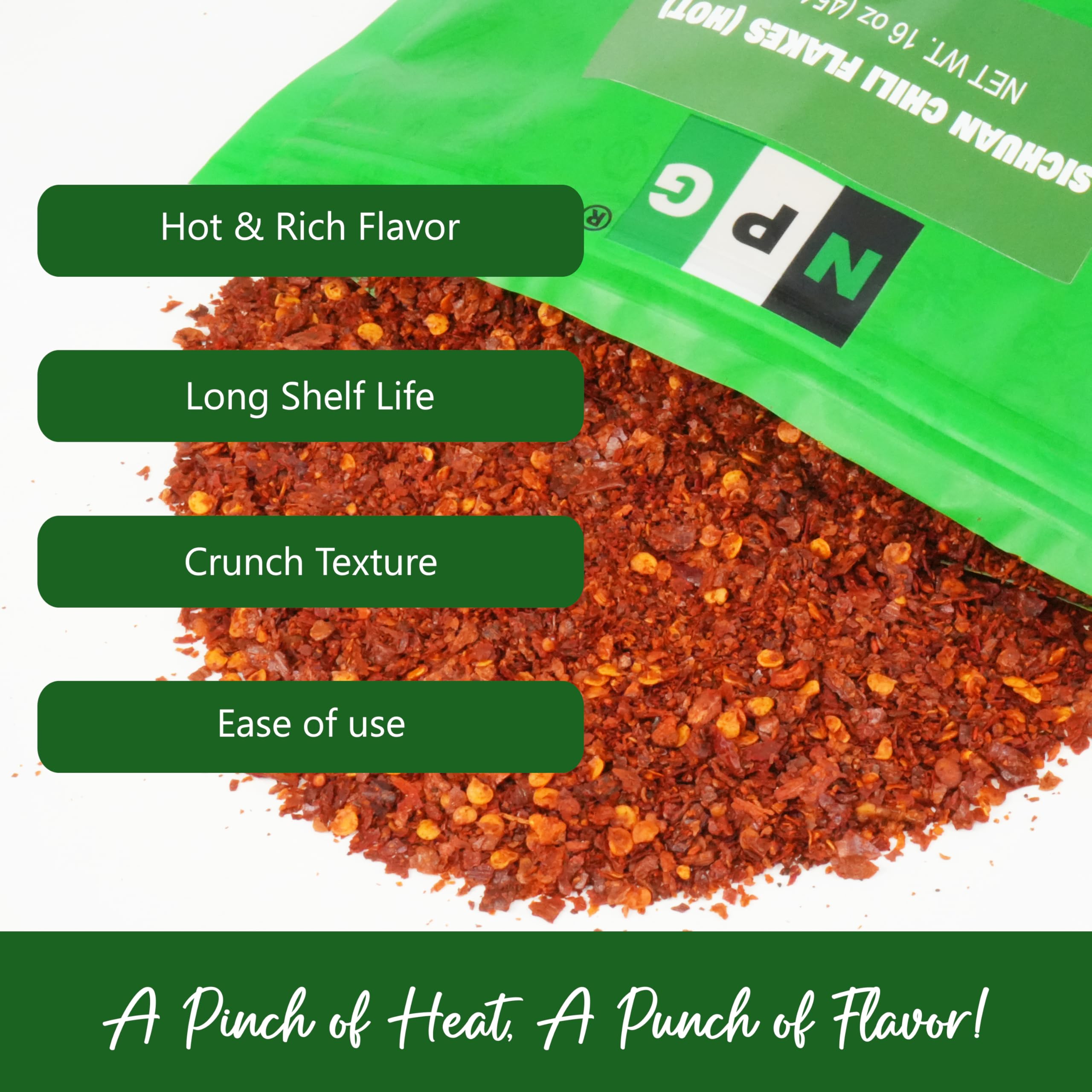 NPG chili flakes used for kimchi, chili oil, and flavorful sauces