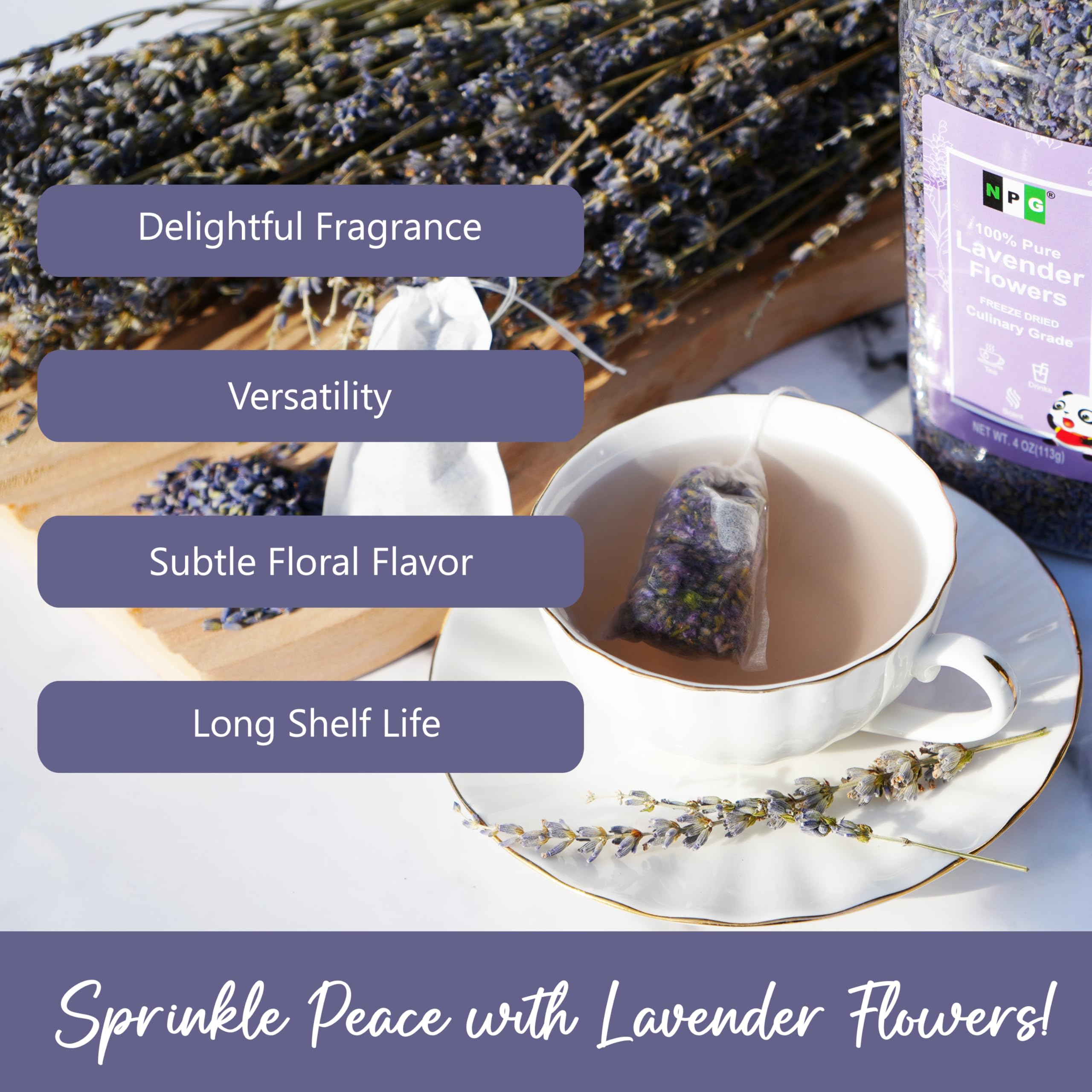 NPG lavender potpourri sachets release subtle scent when warmed or brushed.
