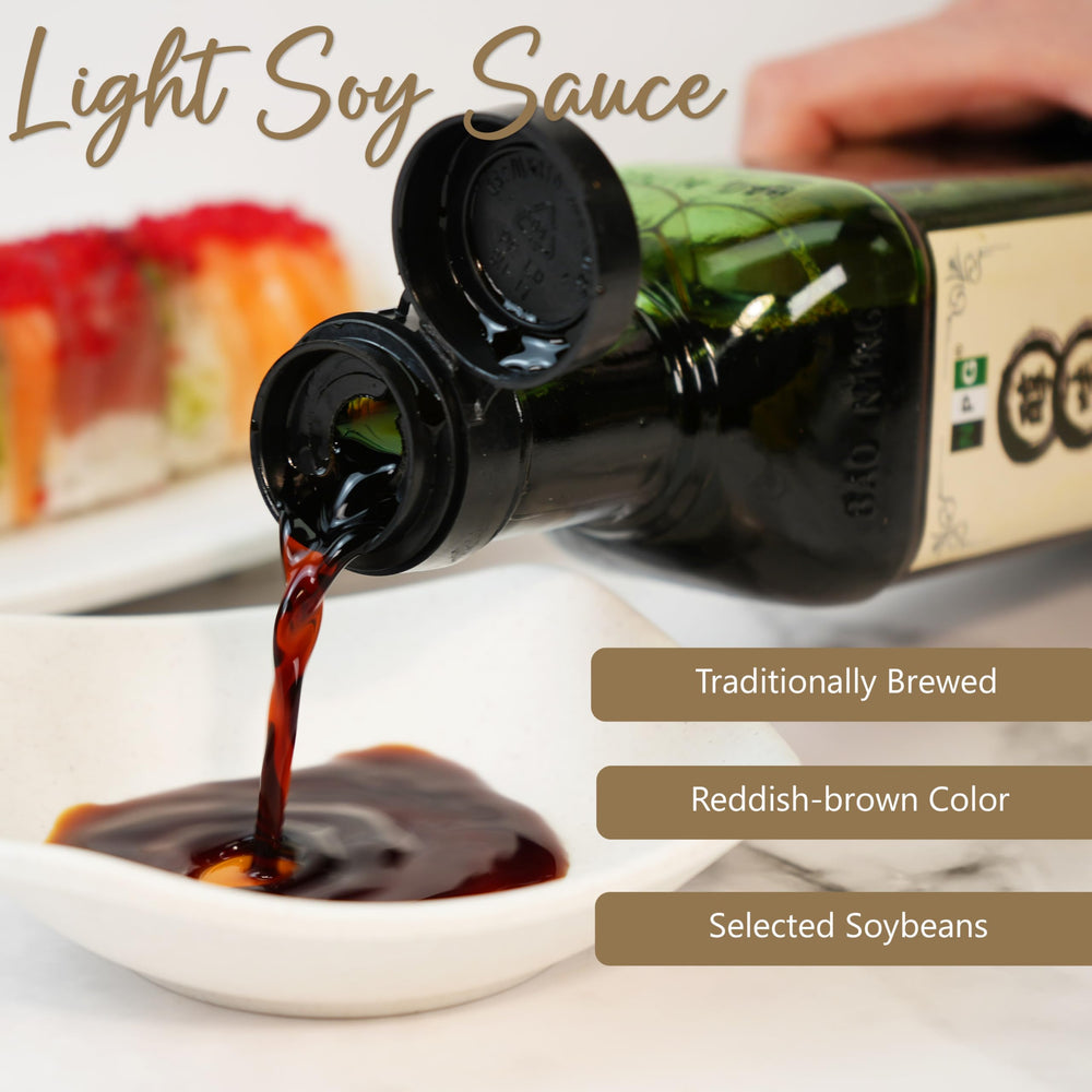 NPG Premium Light Soy Sauce dumplings dip emphasizes delicate salt balance and flavor.