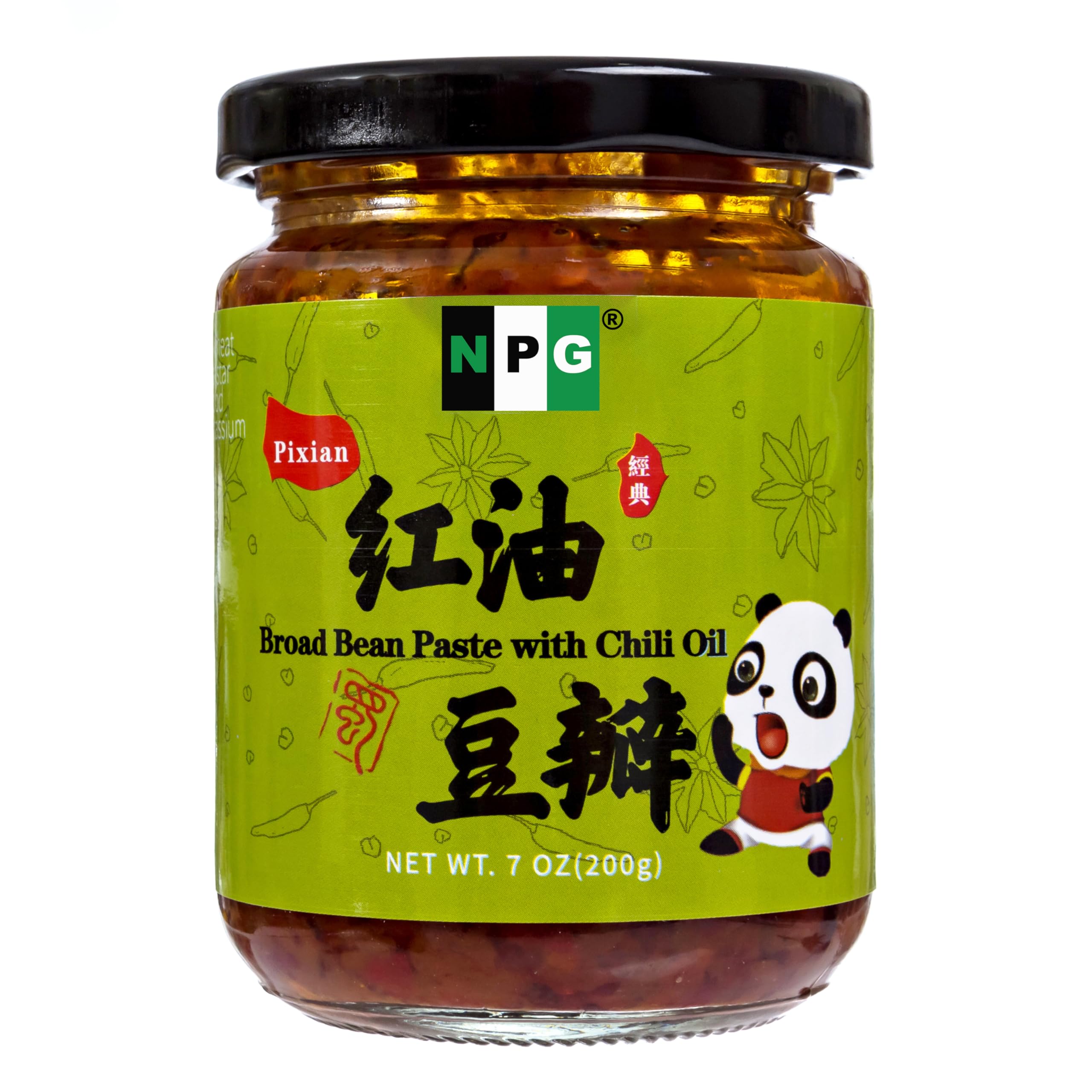 NPG Premium Sichuan Pixian paste in a jar enhances hotpot flavor with depth.