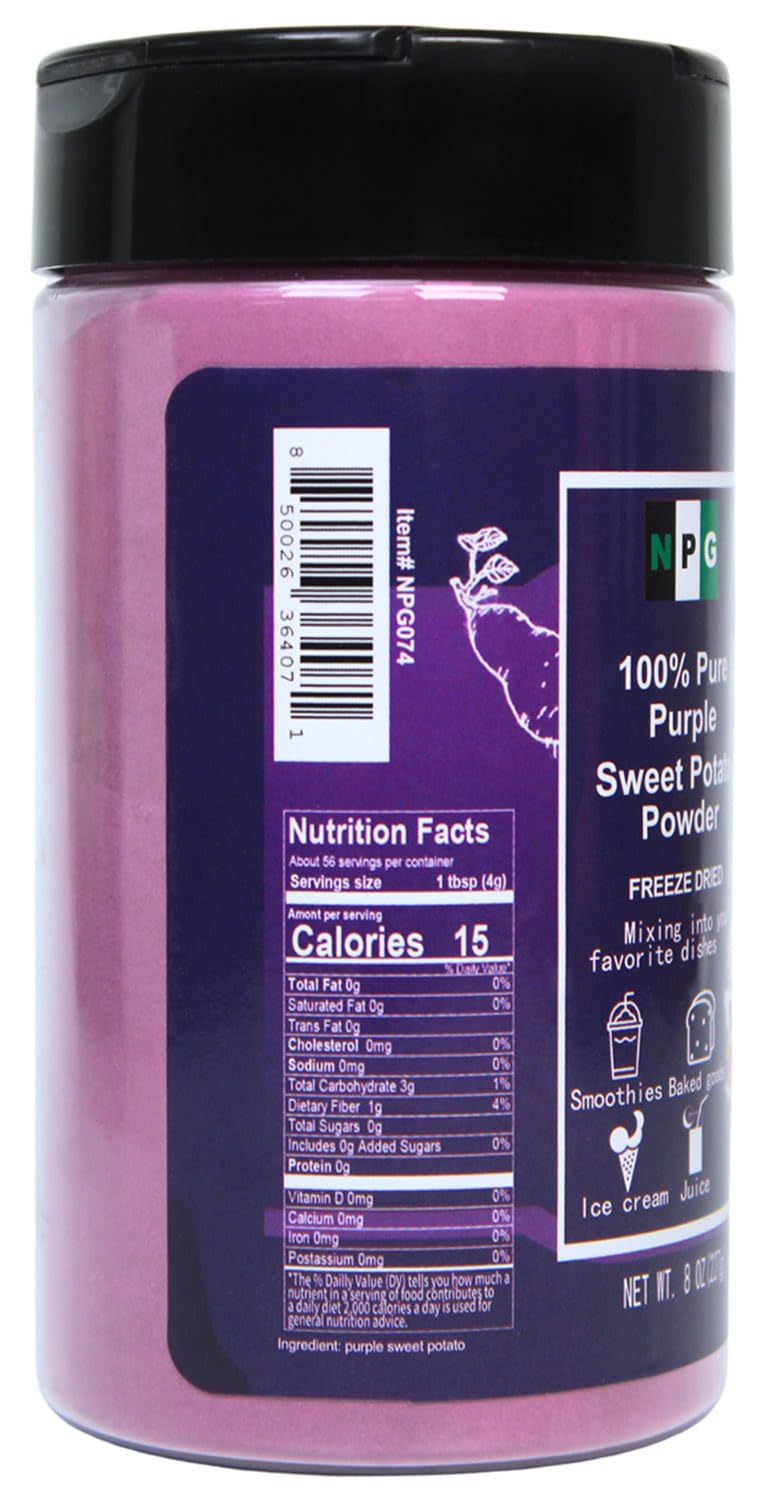 NPG Purple Sweet Potato Powder finely milled for smooth batters and sauces.