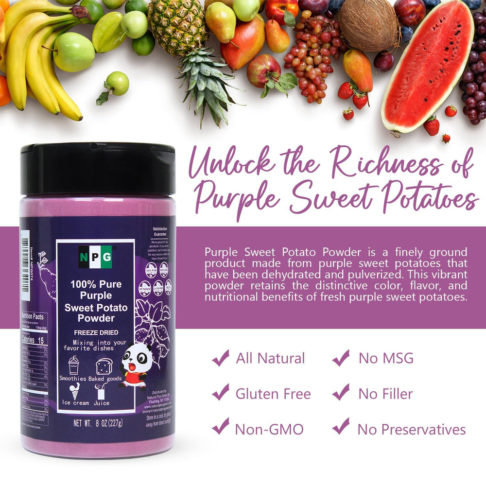 NPG Purple Sweet Potato Powder supports gluten-free baking with natural color.
