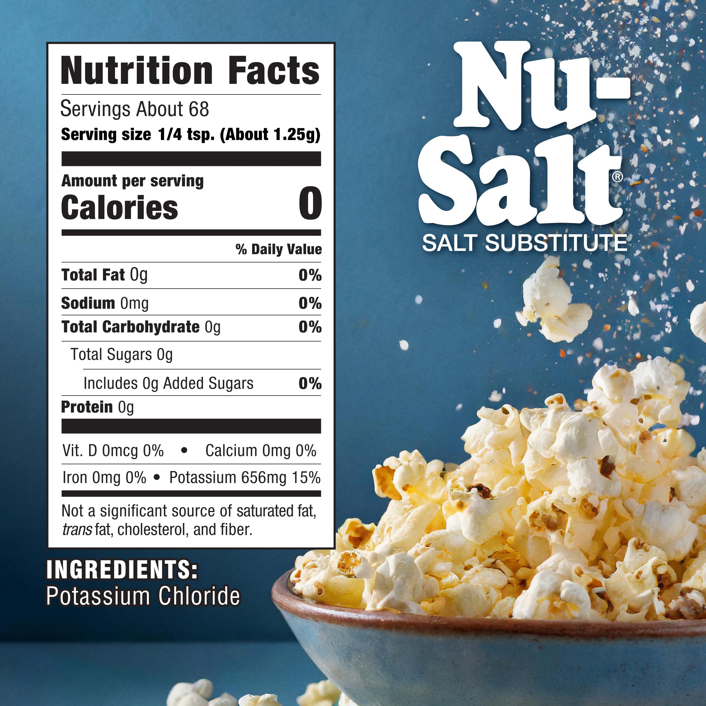 NU-SALT table shaker on a place setting highlights vegan-friendly flavoring.