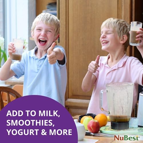 NuBest Tall Protein Powder with 10g protein per serving for growing teens.