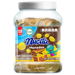 NUCITA gold coin jar open with coins ready for celebration and gifting