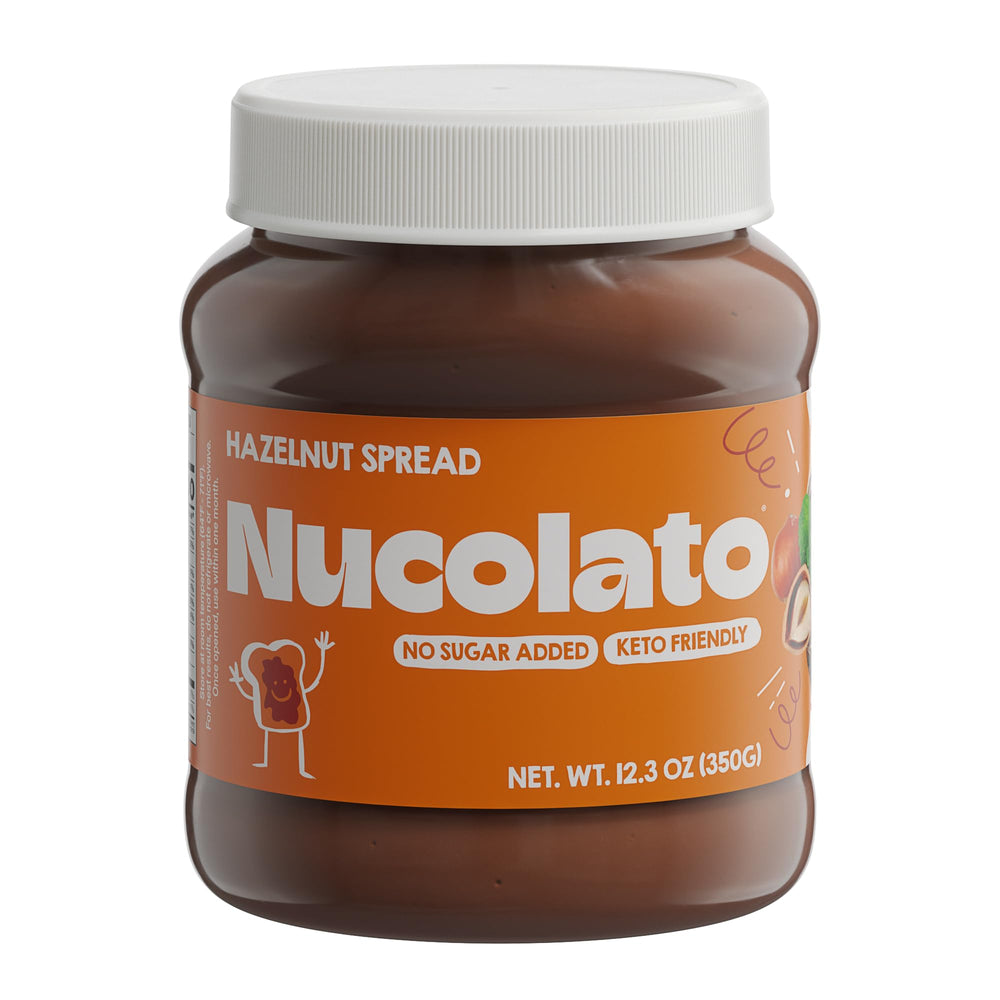 Nucolato hazelnut spread jar with silky texture for easy spreading