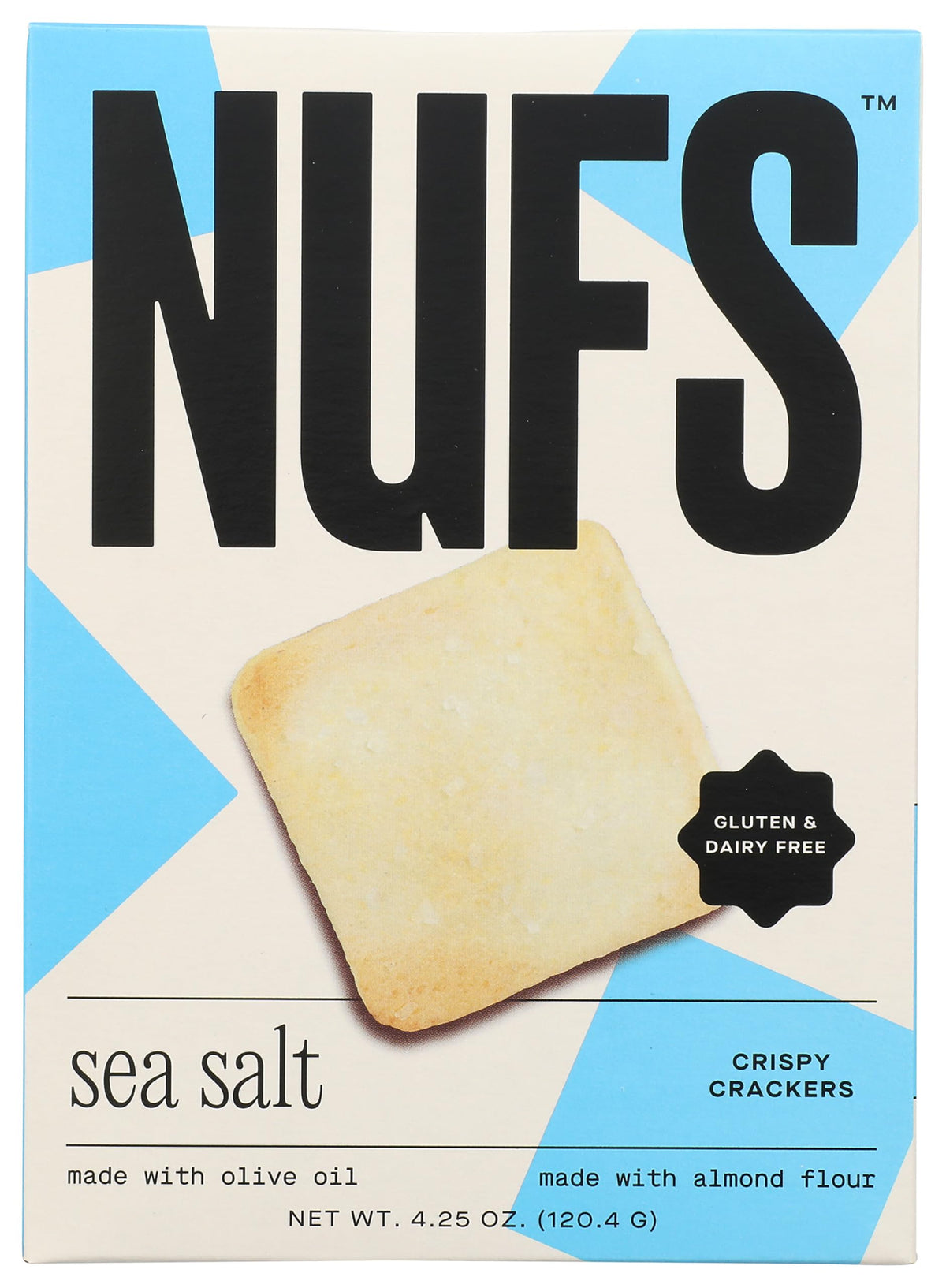 Nufs Crackers Crispy Sea Salt close-up of crisp texture for snacking