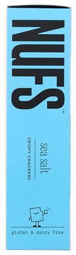Nufs Crackers Crispy Sea Salt dip-ready crackers on plate