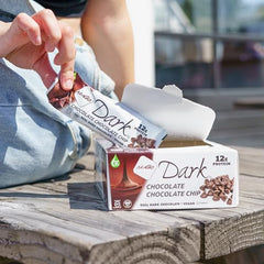 NuGo Dark image showing vegan ingredients for plant-based snacking.