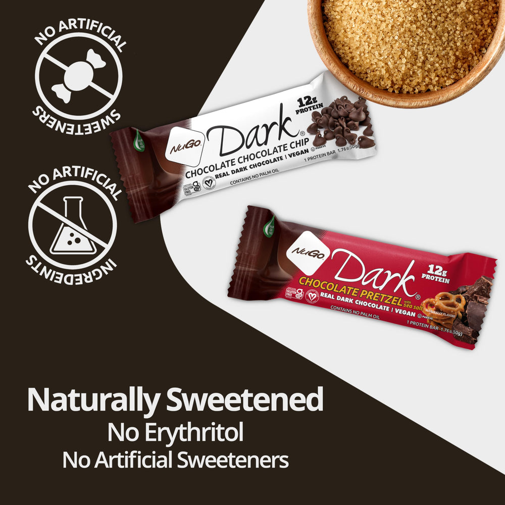 NuGo Dark Chocolate Coconut bar kosher pareve symbol shown.