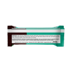 NuGo bar with visible mint chips and cocoa, a decadent yet wholesome treat.
