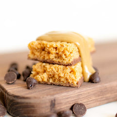 NuGo Smarte Carb Peanut Butter Crunch chocolate coating over crunchy bar