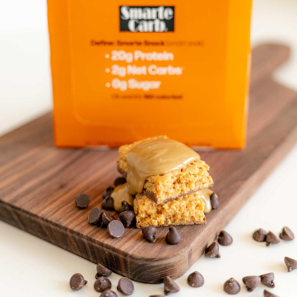 NuGo Smarte Carb Peanut Butter Crunch close-up texture and creamy center
