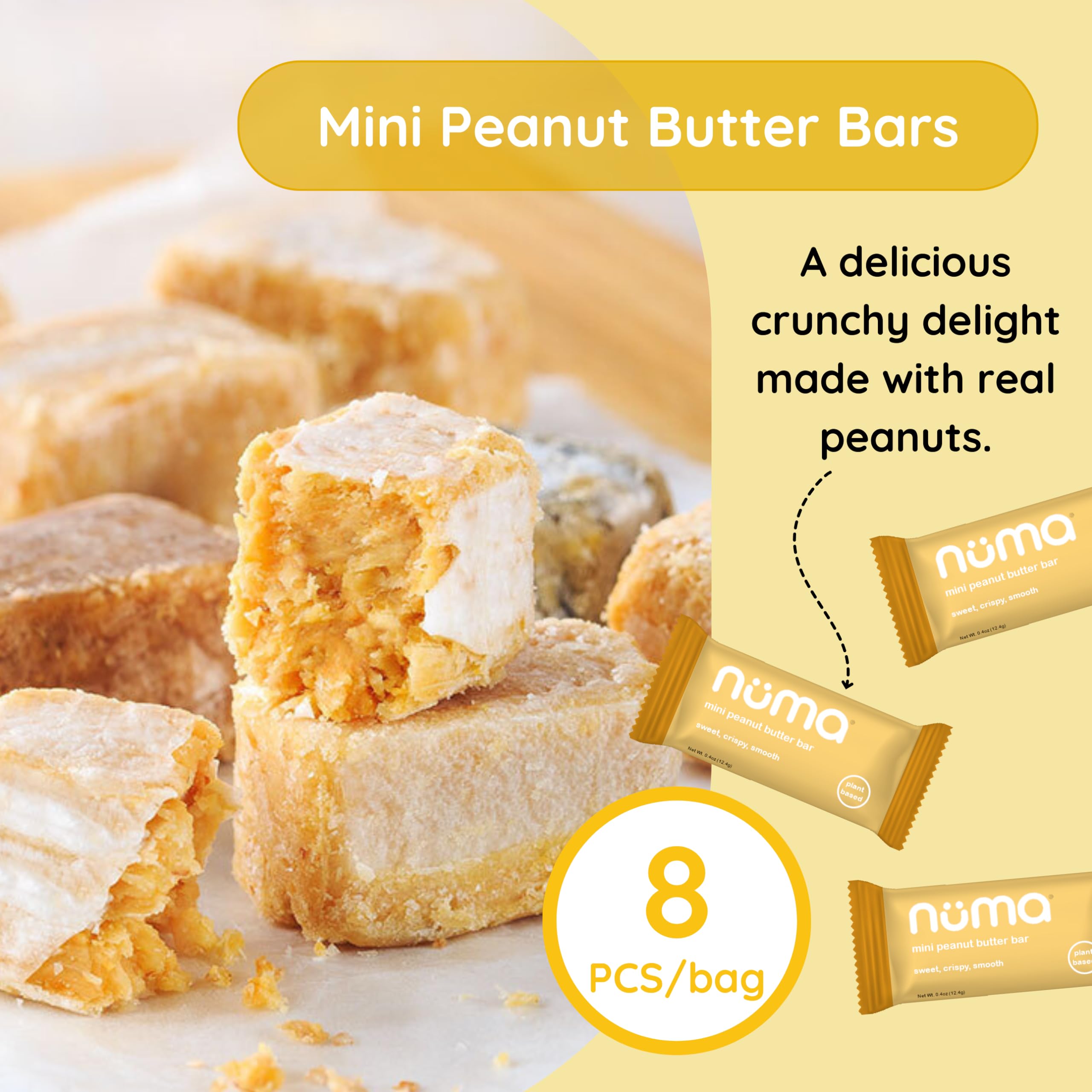 Individually wrapped Numa PB bites ideal for on the go