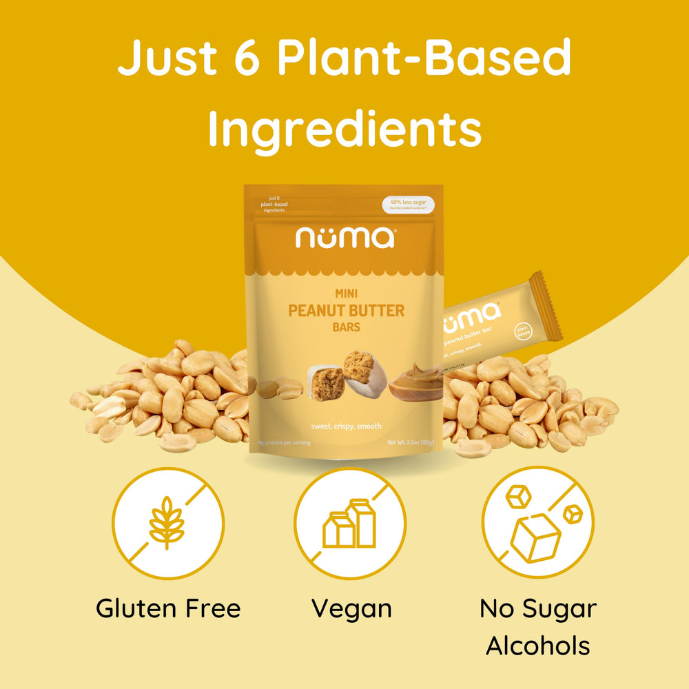 Nutrition facts for Numa bars show protein and lower sugar