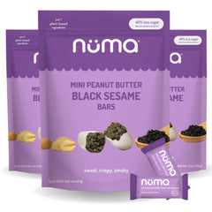 Numa mini PB bars packaging, convenient on-the-go snack for busy days.