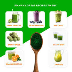 Numami Barley Grass Juice Powder dissolves quickly in water.