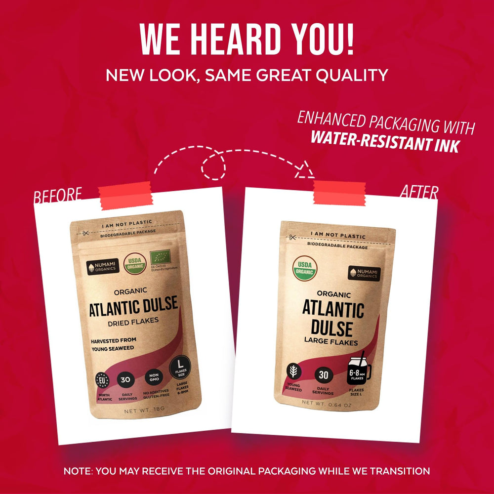 Numami organic certification label demonstrates trusted sourcing.