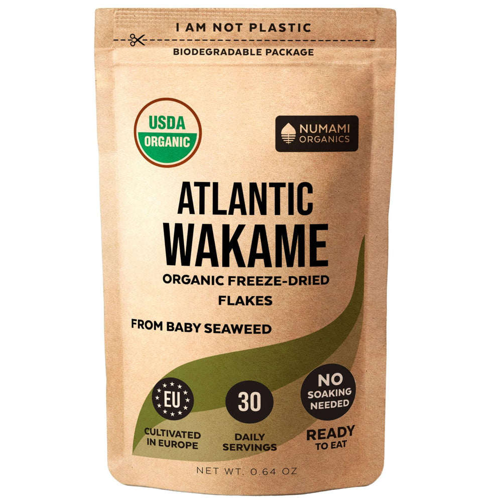 Numami Wakame flakes packaging, ready for easy pantry use.