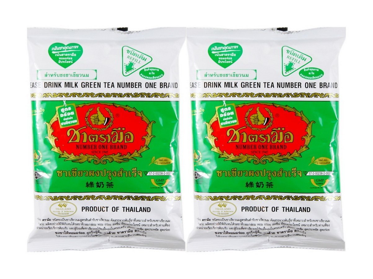 Number One Drink Milk Green Tea refill pack, 200g, ready for quick tea moments.