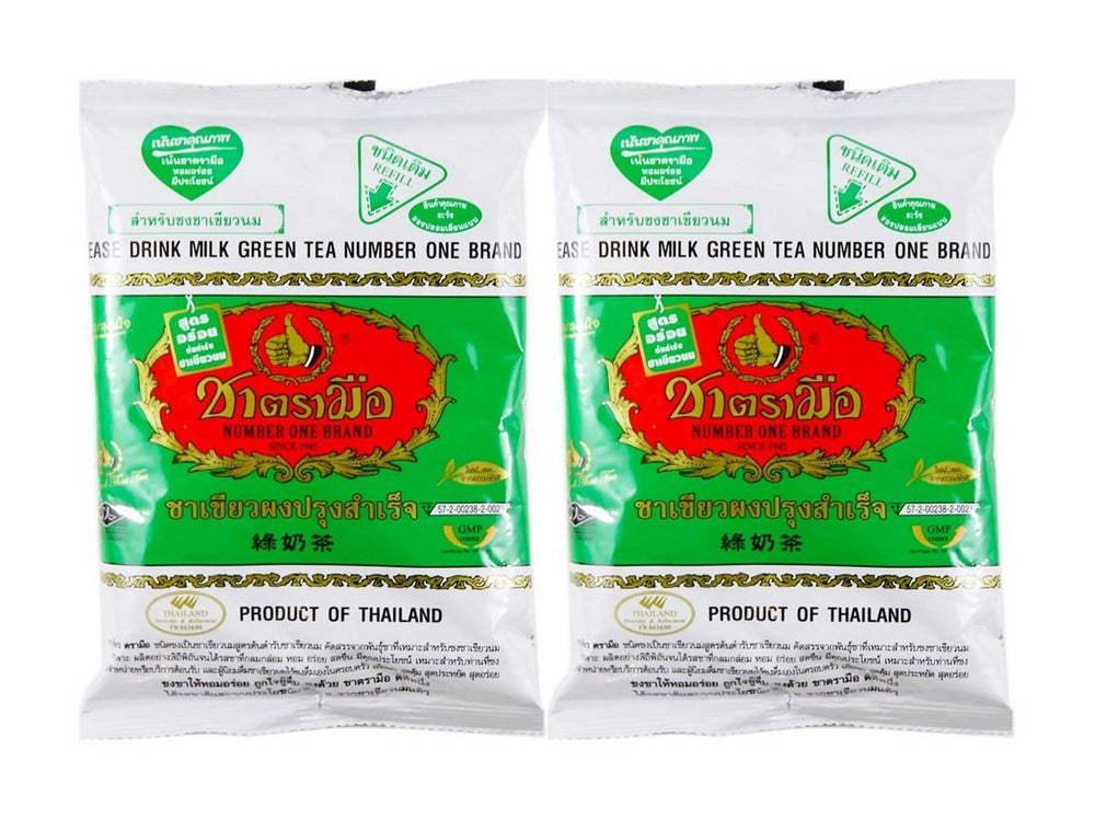 Number One Drink Milk Green Tea refill pack, 200g, ready for quick tea moments.