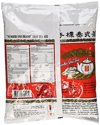 Brewing Number-one Thai Tea Original Red 400g yields rich tea for iced beverages.