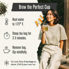 Numi brewed cup reveals bold, smoky notes and rich fragrance.