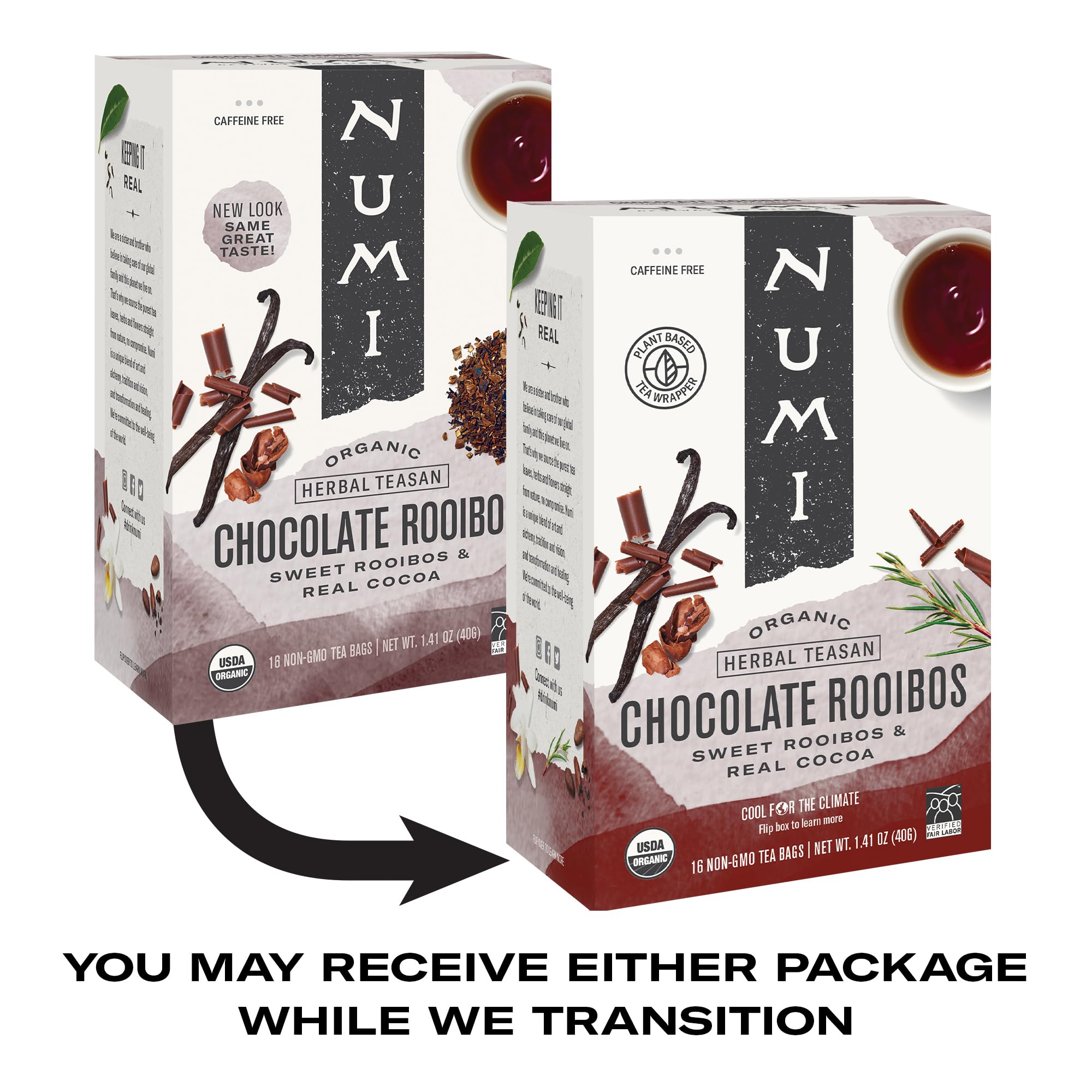 Numi fair trade gardens tea bags representing sustainable sourcing
