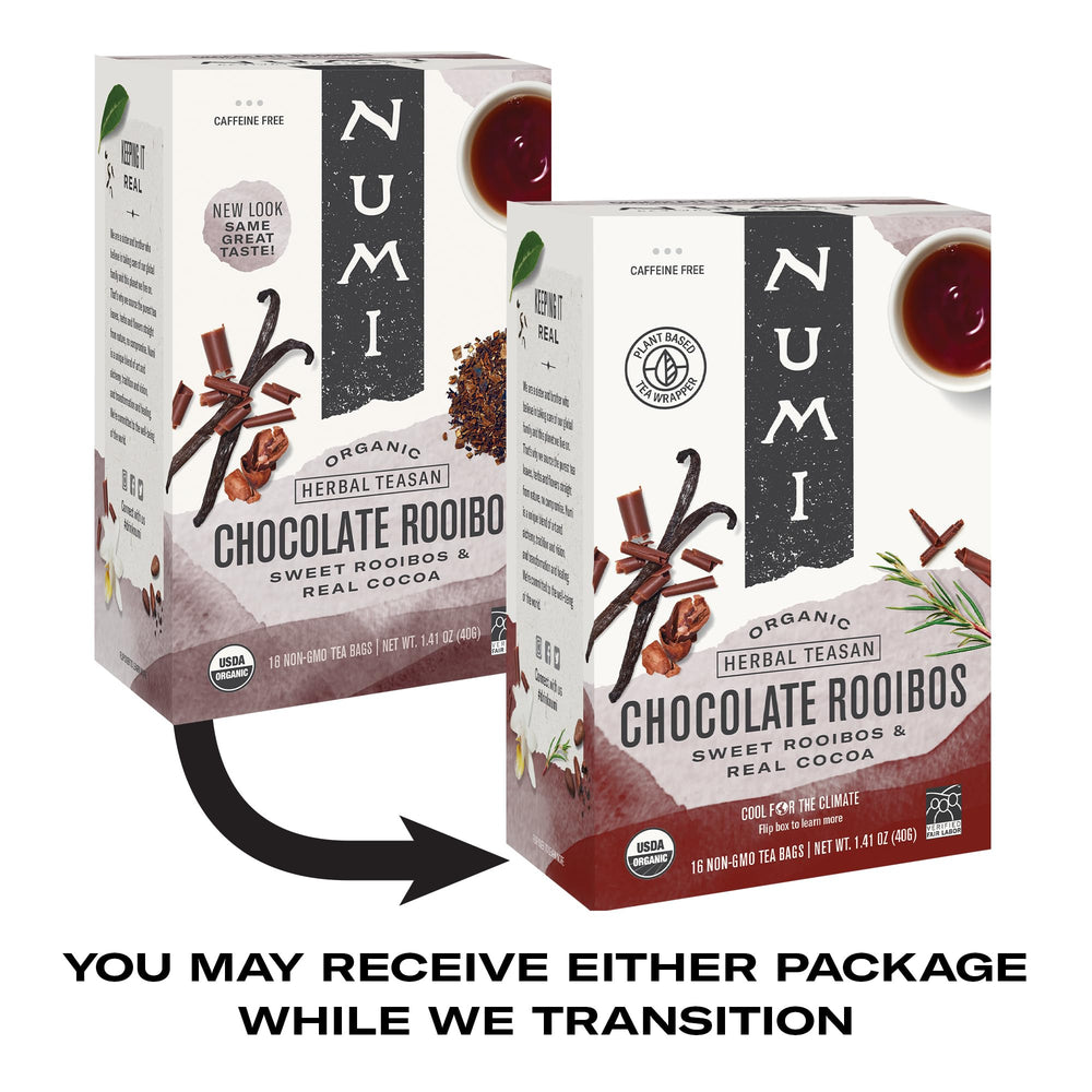 Numi fair trade gardens tea bags representing sustainable sourcing