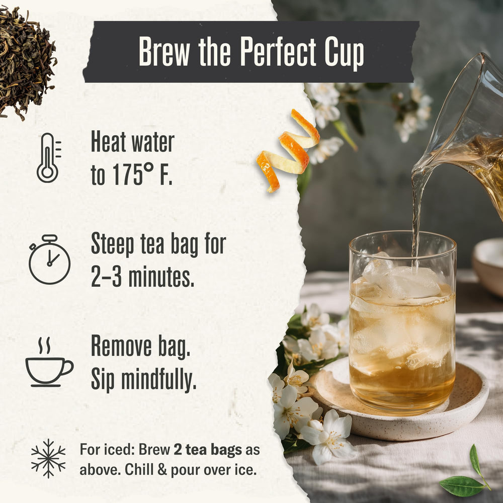 Numi jasmine flowers infusing tea for a fragrant moment