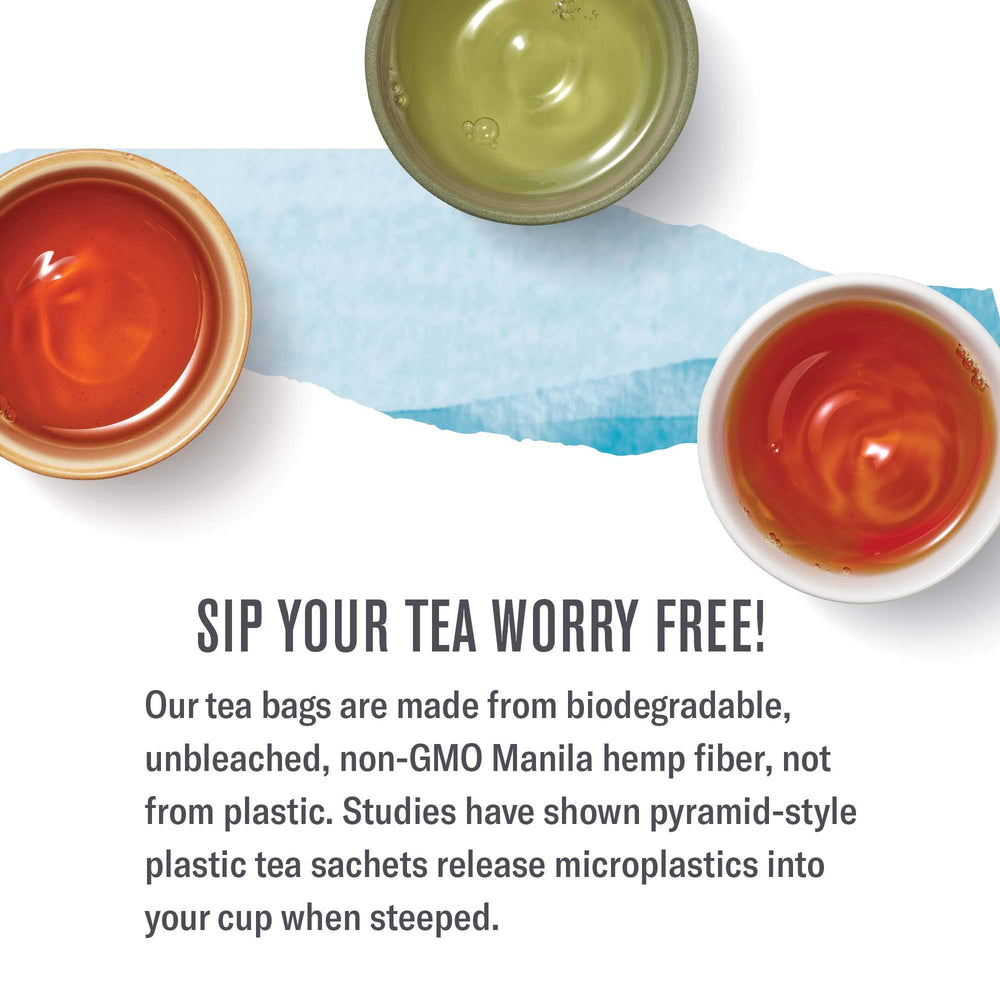 Numi Maté Lemon Tea cup steeping scene promotes steady focus and refreshment