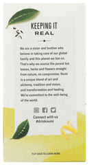 Numi Organic Yuzu Bancha Tea brew steep demonstrates a mellow green tea flavor releasing aroma.