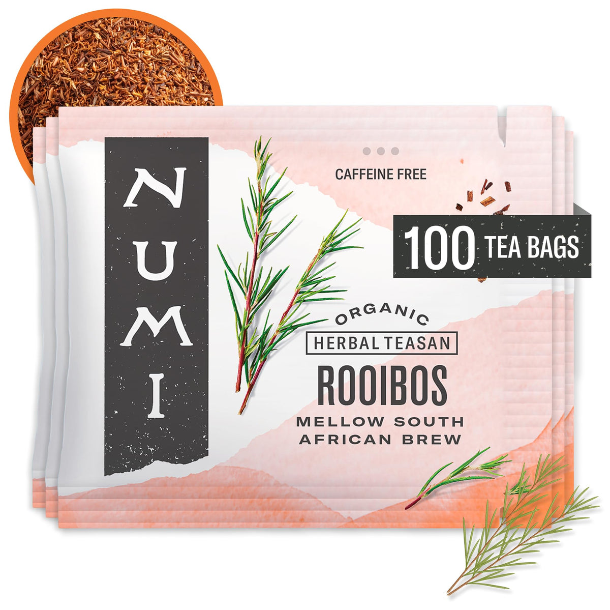 Numi Rooibos organic tea vanilla-steep delivers smooth, naturally sweet flavor.