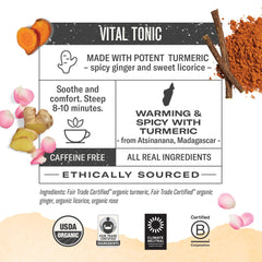 Numi Three Roots Tea steaming cup ready for warm, caffeine-free comfort.