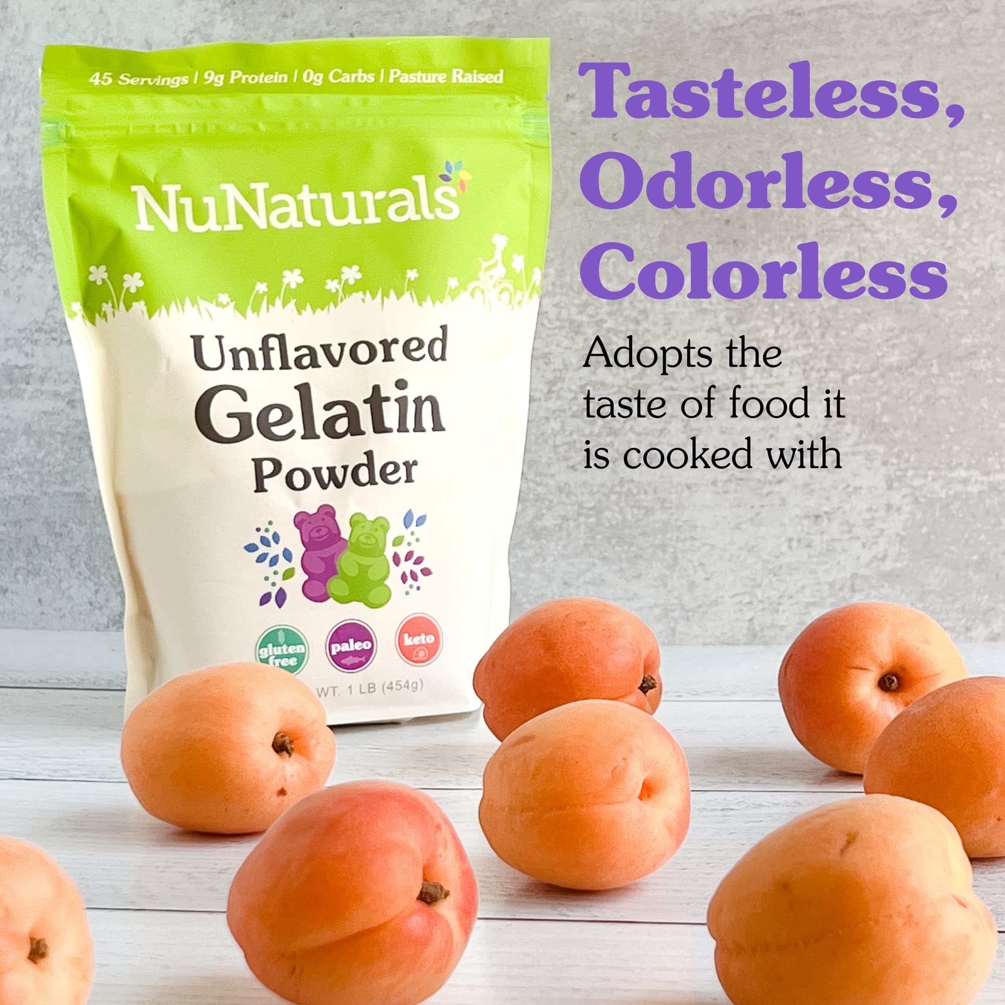 NuNaturals gelatin used in cheesecake for creamy, firm texture